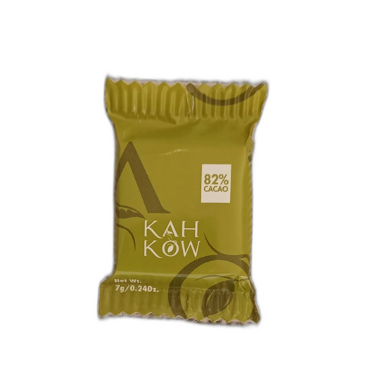 Kahkow Carré Dark Chocolate 82% Cacao, Orgánico, 7g