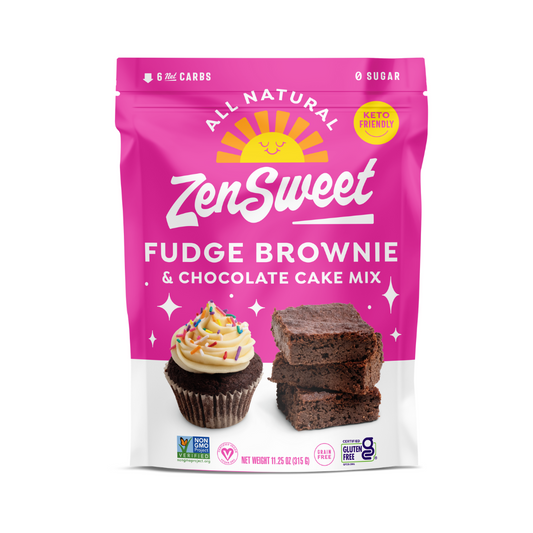 Zen Sweet - Fudge Brownie & Chocolate Cake Mix, 11.25 oz