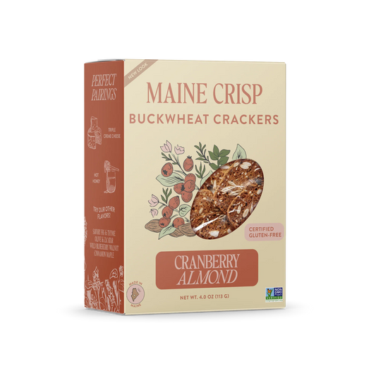 Maine Crisp Buckwheat Crackers Cranberry Almond 4oz